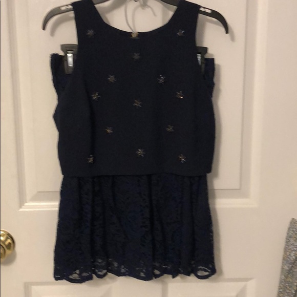 Two Piece Royal Blue Dress - Picture 3 of 8